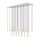 Z-Lite Forest 23 Light Linear Chandelier, Brushed Nickel, 54 In W 919MP12-23L-BN-LED - alternate 2