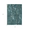Homeroots 8' X 10' Teal Blue And Ivory Abstract Washable Indoor Outdoor Area Rug 631188 - alternate 3