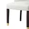 Homeroots Set of Two Tufted White And Espresso Upholstered Faux Leather Dining Side Chairs 543536 - alternate 4