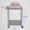 Luxor Utility Cart with Lipped Plastic Shelves, 300 lb Load Capacity, 2 Shelves, 24 in L, 18 in W STC22-G - alternate 3