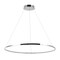 Jonathan Y Brice 35" Modern Contemporary Metal Round Integrated LED Pendant, Chrome JYL7220C - alternate 6