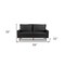 Homeroots 69" Black Velvet Sofa With Dark Brown Legs 543724 - alternate 2