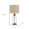 Homeroots 26" Brown Mason Jar Table Lamp With Brown Drum Shade 524774 - alternate 1