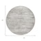 Homeroots 8' Silver And Gray Round Floral Washable Indoor Outdoor Area Rug 631025 - alternate 4