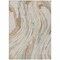 Homeroots 5' X 8' Beige Teal Blue And Ivory Abstract Washable Indoor Outdoor Area Rug 600205 - alternate 5