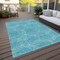 Homeroots 10' X 14' Aqua And Ivory Geometric Washable Indoor Outdoor Area Rug 614052 - alternate 3