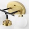 Jonathan Y Caleb 38" 5-Light Contemporary Transitional Iron/Glass LED Vanity Light, Brass Gold/Black/White JYL9555B - alternate 3