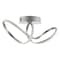 Jonathan Y Chantelle 19.5" 1-Light Modern Minimalist Aluminum Loop Integrated LED Semi Flush Mount, Nickel JYL1701A - alternate 6