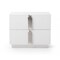 Homeroots 19" White Two Drawer Nightstand 491587 - alternate 1