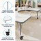 Flash Furniture Commercial Adjustable Height Horseshoe Activity Table with Locking Casters-White XU-A6066-HRSE-WHT-T-P-CAS-GG - alternate 3