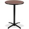Kfi Round KFI 36in Dark Mahogany Breakroom Table with Arched X Base, HPL Top, Mahogany T36RD-B2125-38-MH - alternate 1
