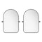 Homeroots Set of Two Black Iron Arch Tilting Framed Bathroom Vanity Mirrors, 2PK 565033 - alternate 5
