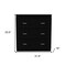 Homeroots 32" Black Three Drawer Dresser 543996 - alternate 5