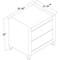 Homeroots Brown Upholstered 2 Drawer Nightstand 396979 - alternate 3