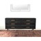 Homeroots 63" Dark Brown Solid Wood Six Drawer Double Dresser 473119 - alternate 3