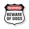 Signmission Dog Warning Shield Sign Beware Of Dogs, 12 Inch X 12 Inch, Plastic Sign SHI-P-12-376 - alternate 1
