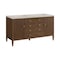 James Martin Vanities Myrrin 60" Double Vanity, Mid Century Walnut, w/ 3 CM Siberian Silestone Top 485-V60D-WLT-3SFR - alternate 4