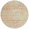 Homeroots 8' Peach And Ivory Round Argyle Washable Indoor Outdoor Area Rug 615814 - alternate 3