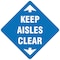 Signmission Keep Aisle Clear Non-Slip Floor Graphic, 16in Vinyl Decal, 16" x 16", FD-2-X-16-99985 FD-2-X-16-99985 - alternate 1
