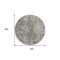 Homeroots 8' Gray Beige And Black Round Geometric Washable Indoor Outdoor Area Rug 577561 - alternate 4