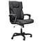 Elama High Back Adjustable Faux Leather Office Chair in Black and Black Base ELM-F-015 - alternate 1