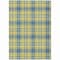 Homeroots 3' X 5' Yellow Blue And Ivory Plaid Washable Indoor Outdoor Area Rug 597135 - alternate 4