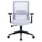 Leisuremod Ingram Office Task Chair with Adjustable Armrests and Swivel and Tilt, White/White IO20W-C - alternate 4