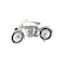Homeroots 6" White Metal Hand Painted Model Motorcycle Tabletop Sculpture 401130 - alternate 5