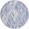 Homeroots 8' Denim Blue And Sky Blue Round Geometric Washable Indoor Outdoor Area Rug 589214 - alternate 4
