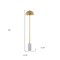 Homeroots 65" Gold and White Floor Lamp With Brass Dome Shade 530714 - alternate 5