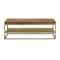 Homeroots 46" Brown And Brass Concrete And Brass Coffee Table With Shelf 520593 - alternate 4