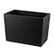 Hapco Elmar Executive Dual Chamber Vegan Leather 18 Quart Rectangular Wastebasket, Black, 6PK EWB118BLK - alternate 2