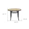 Homeroots 38" Black Rounded Glass Dining Table 544708 - alternate 2