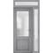 Vdomdoors Front Exterior Prehung FiberGlass Door Frosted Glass / Manux 8422 Grey Ash / Sidelight and Transom MANUX8422EXD-SS-W36+14 x H80+14-LH - alternate 2