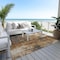 Homeroots 3' X 5' Rust Gray And Ivory Abstract Washable Indoor Outdoor Area Rug 617662 - alternate 3