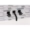 Kingston Brass Double-Handle Wall Mount Bathroom Faucet, Matte Black KS6120RX - alternate 3