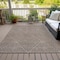 Homeroots 9' X 12' Brown And Ivory Geometric Washable Indoor Outdoor Area Rug 612122 - alternate 6