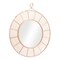 Homeroots 37" Natural Round Framed Accent Mirror 524076 - alternate 4