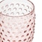 Martha Stewart 6 Piece 14.2 Ounce Clear Glass Hobnail Goblet Drinkware Set in Pink 120570.01 - alternate 4