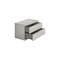 Homeroots 20" Light Gray Wood Two Drawer Nightstand 722659 - alternate 3