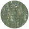 Homeroots 8' Fern Green And Beige Round Abstract Washable Indoor Outdoor Area Rug 631175 - alternate 2
