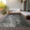 Homeroots 10' X 14' Charcoal Ikat Washable Indoor Outdoor Area Rug 576982 - alternate 3