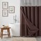 Homeroots Brown Modern Grid Shower Curtain and Liner Set 399757 - alternate 3