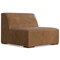 Homeroots 122" Brown Leather Modular Wood Sofa 641008 - alternate 4