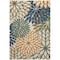 Homeroots 5' X 8' Blue And Green Floral Indoor Outdoor Area Rug 545013 - alternate 1
