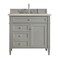James Martin Vanities Brittany 36" Single Vanity, Urban Gray, w/ 3 CM Siberian Silestone Top 650-V36-UGR-3SFR - alternate 1