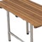 Homeroots 18" X 24" Brown Teak Rectangular Shower Bench 549350 - alternate 3