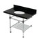 Kingston Brass 36-Inch Black Granite Console Sink with Acrylic Legs and Shelf, 8-Inch, 3-Hole KVPK3630KAB1 - alternate 1