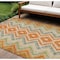Homeroots 10' X 14' Beige Orange And Red Geometric Washable Indoor Outdoor Area Rug 581526 - alternate 1