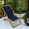 Lavish Home Beach Lounge Chair Adjustable Height Reclining Sling Chair Portable Wood Folding Chair 50-LG1513 - alternate 3